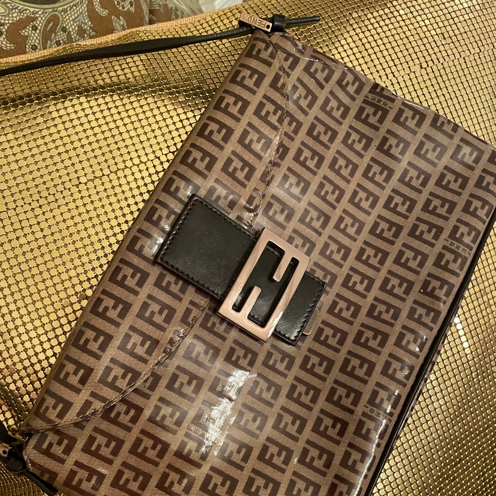 Fendi vintage coated canvas bag, with storage bag